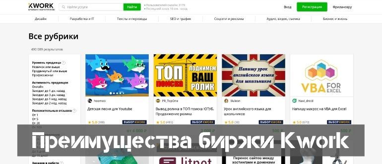 Преимущества биржи Kwork